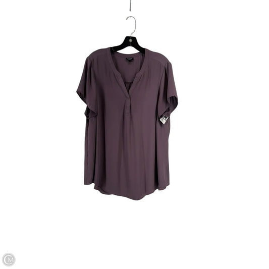 Blouse Long Sleeve By Torrid In Purple, Size: 2x