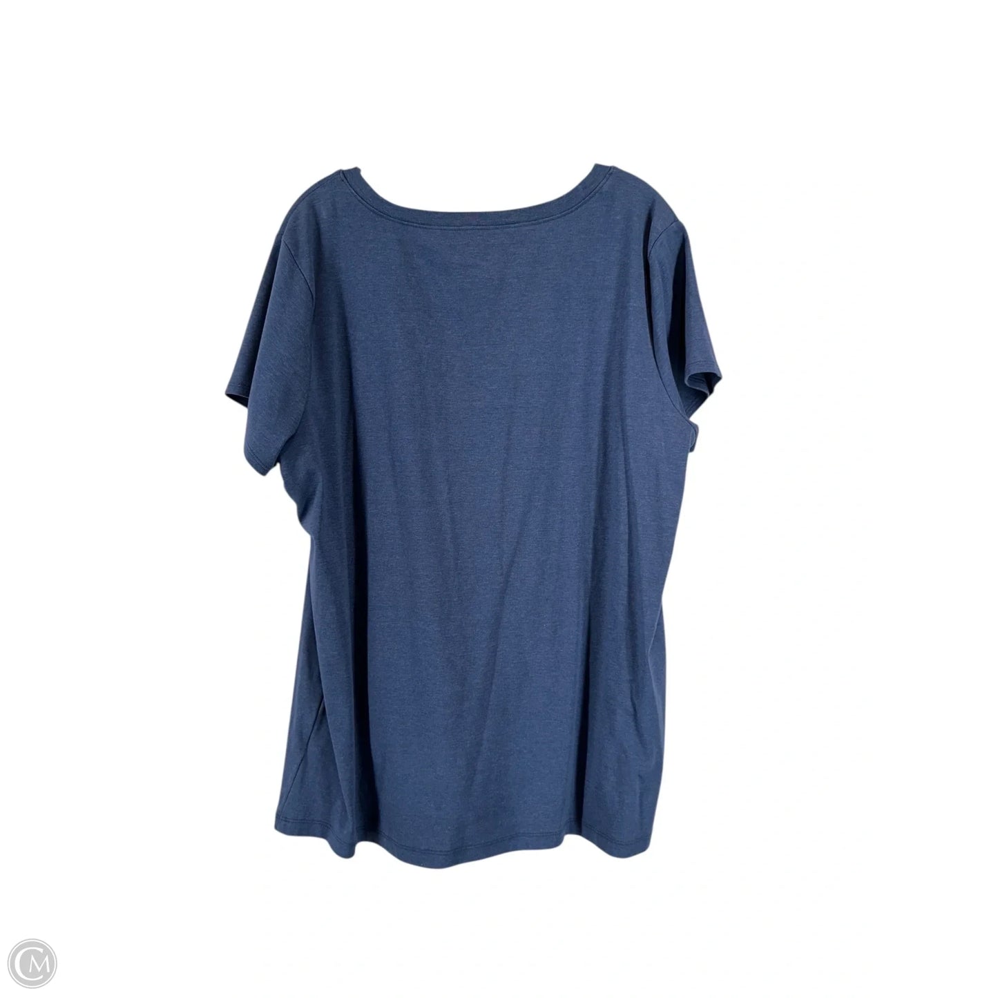 Top Short Sleeve By Clothes Mentor In Navy, Size: 2x