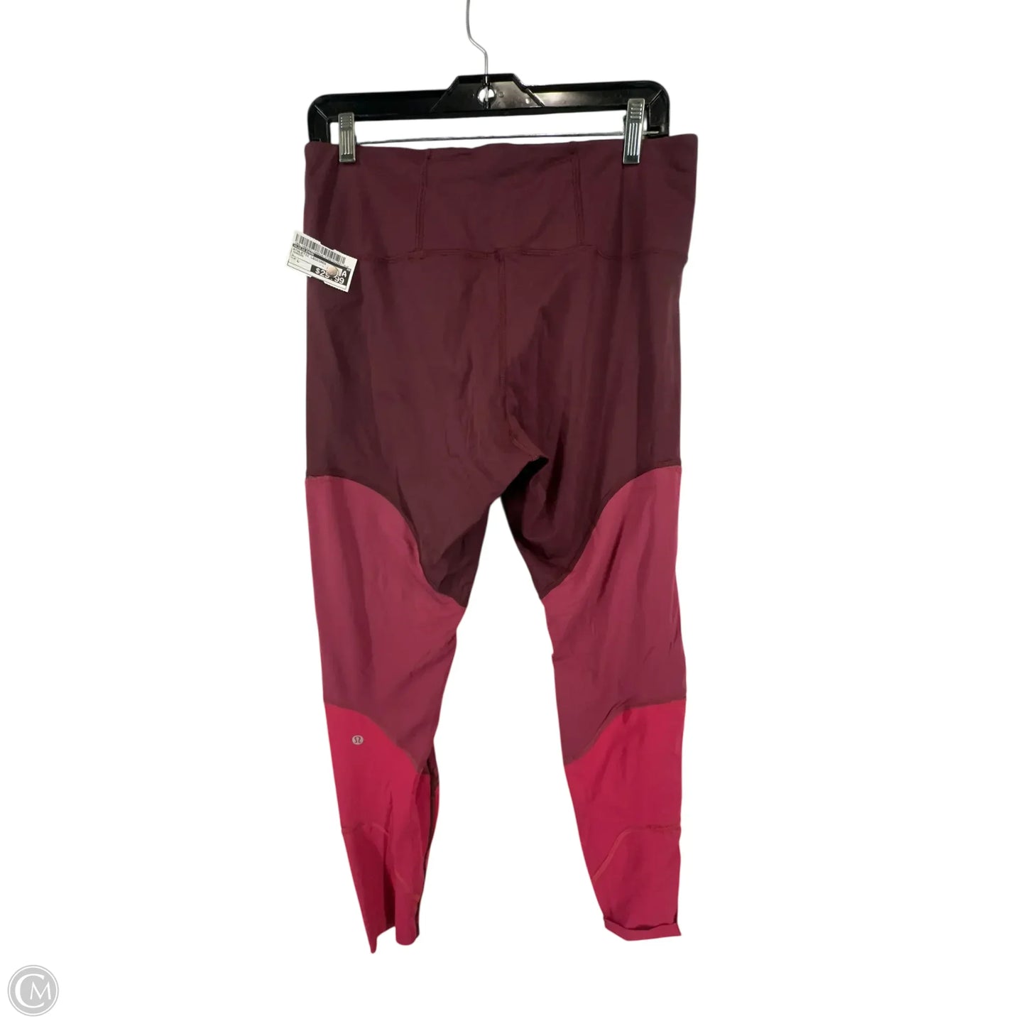 Athletic Leggings By Lululemon In Maroon, Size: L