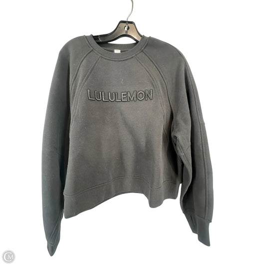 Athletic Sweatshirt Crewneck By Lululemon In Black, Size: M