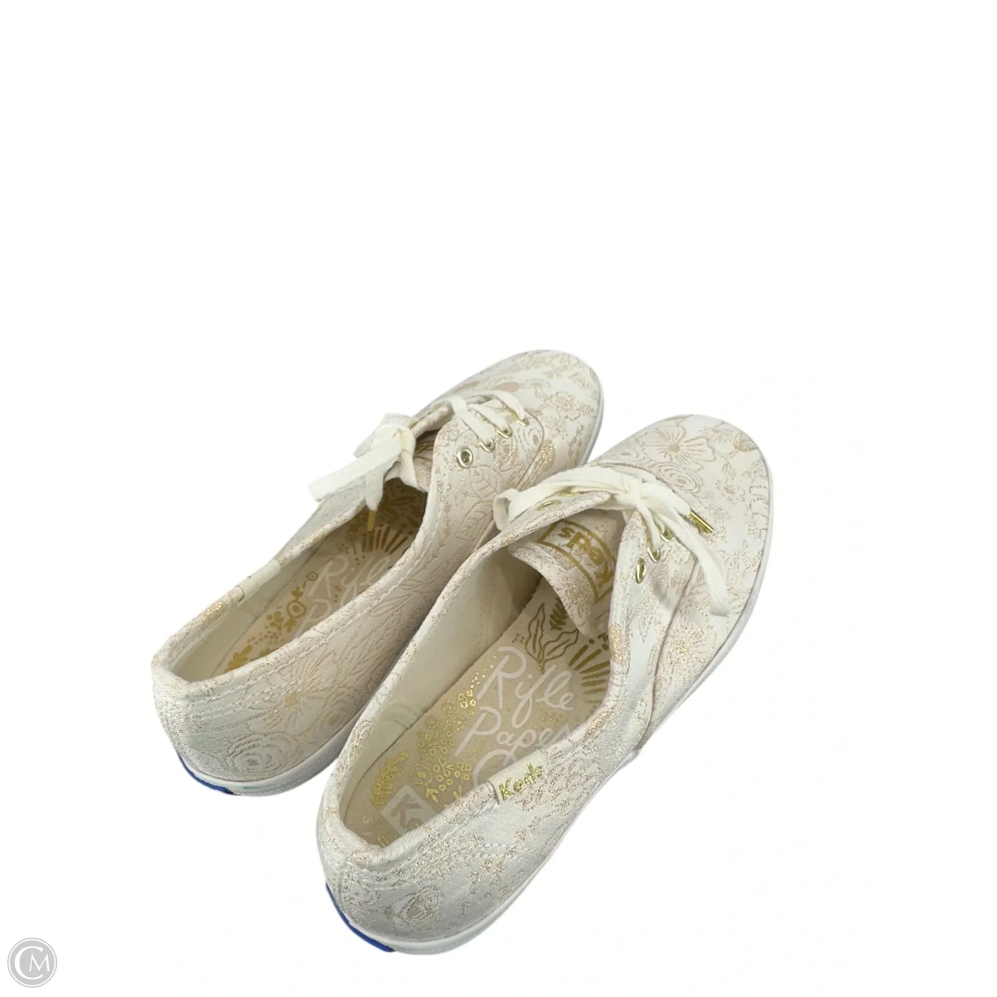 Shoes Flats By Keds In Gold & White, Size: 6