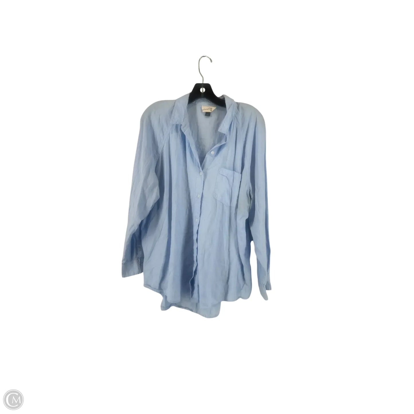 Top Long Sleeve By Universal Thread In Blue, Size: L