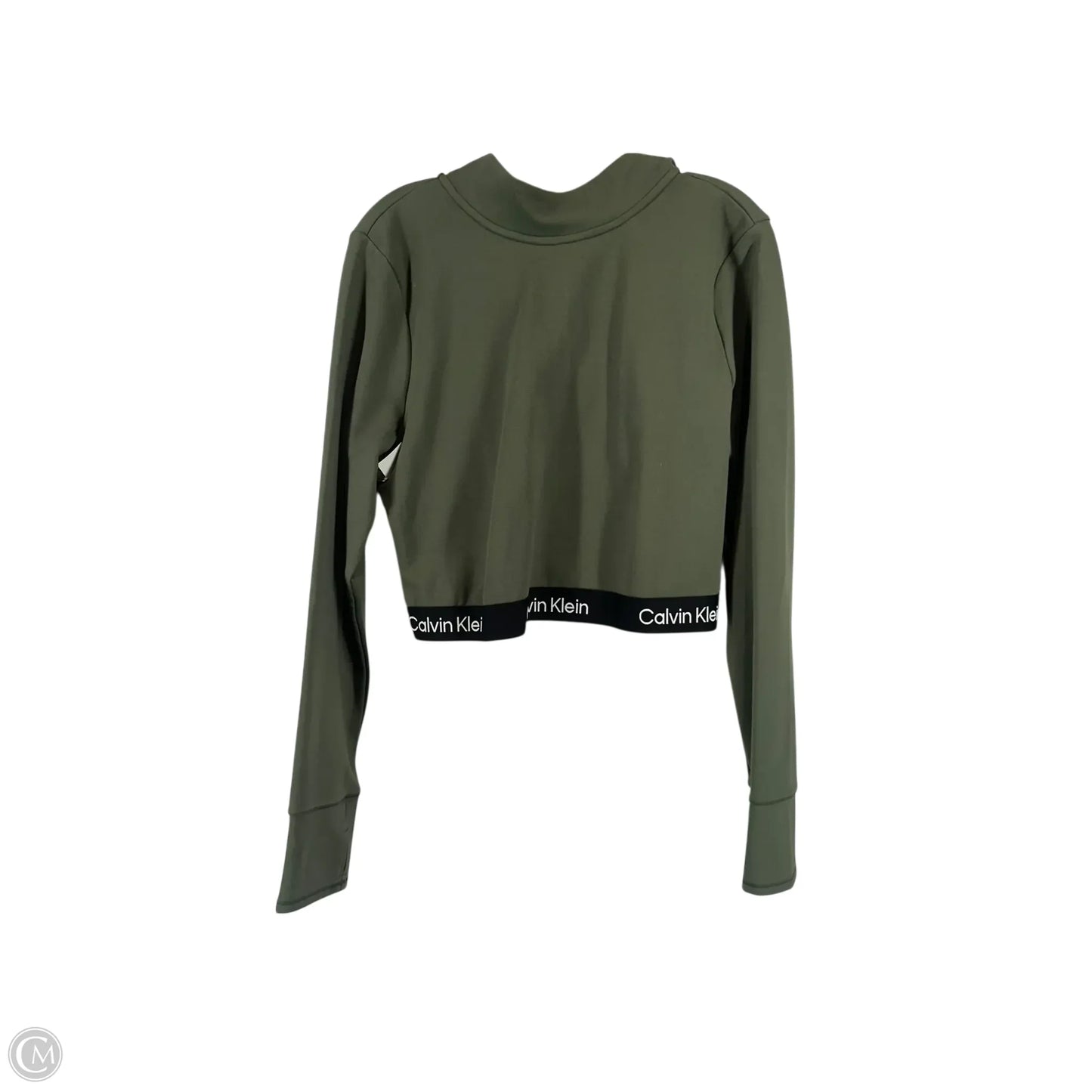 Athletic Jacket By Calvin Klein In Green, Size: Xl