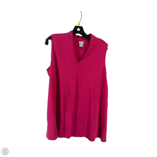 Dress Casual Midi By Chicos In Pink, Size: 30