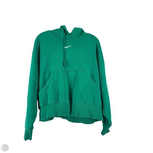 Athletic Sweatshirt Hoodie By Nike In Green, Size: Xs