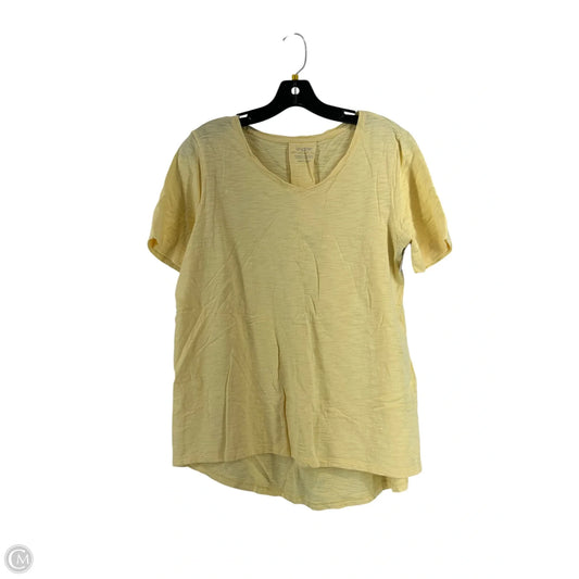Top Short Sleeve By Chicos In Yellow, Size: M