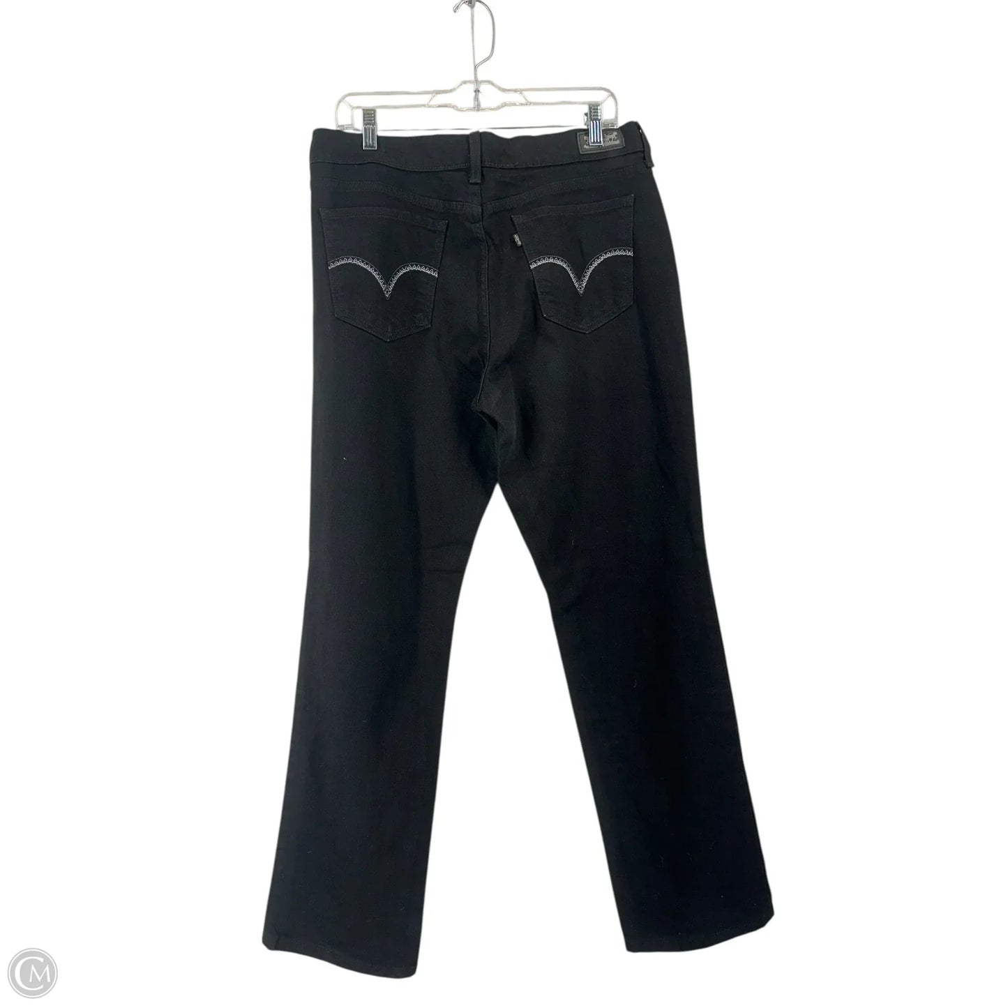 Jeans Straight By Levis In Black, Size: 14