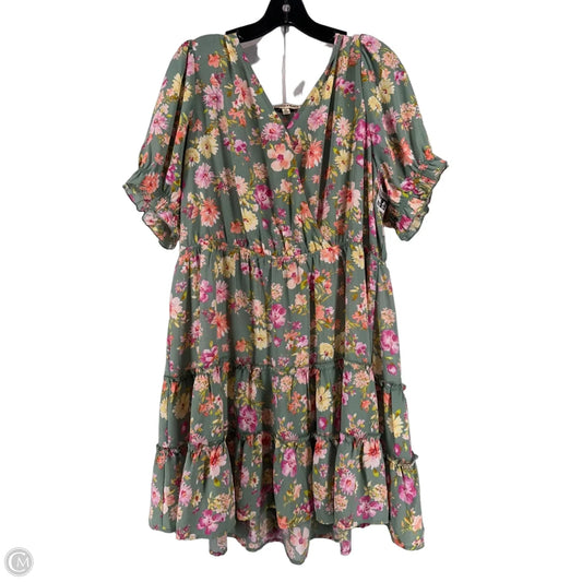 Dress Casual Short By Inspired Hearts In Green, Size: 3x