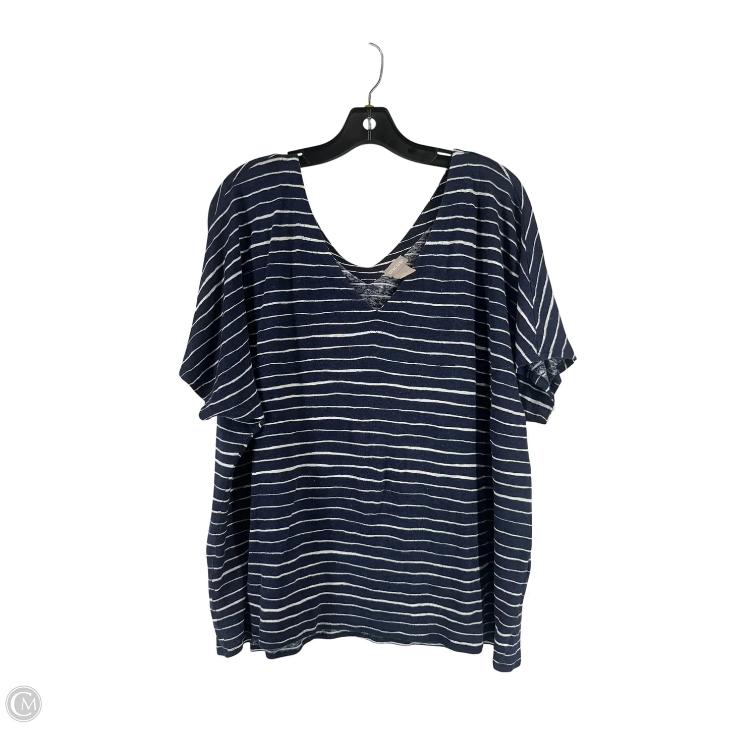 Top Short Sleeve By Chicos In Blue, Size: 4