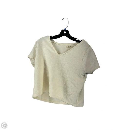 Top Short Sleeve By Madewell In Cream, Size: S