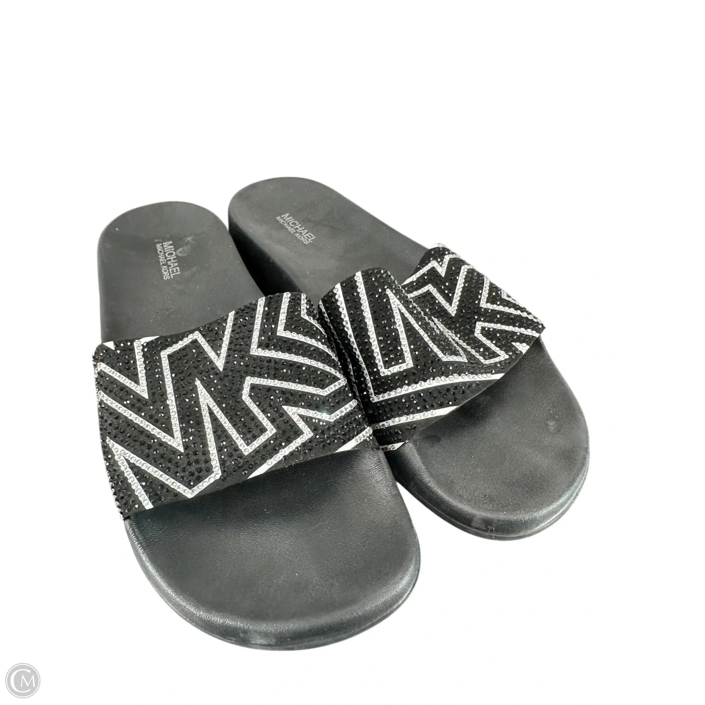 Sandals Flats By Michael By Michael Kors In Black, Size: 7