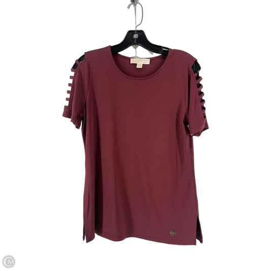 Top Short Sleeve By Michael By Michael Kors In Maroon, Size: S