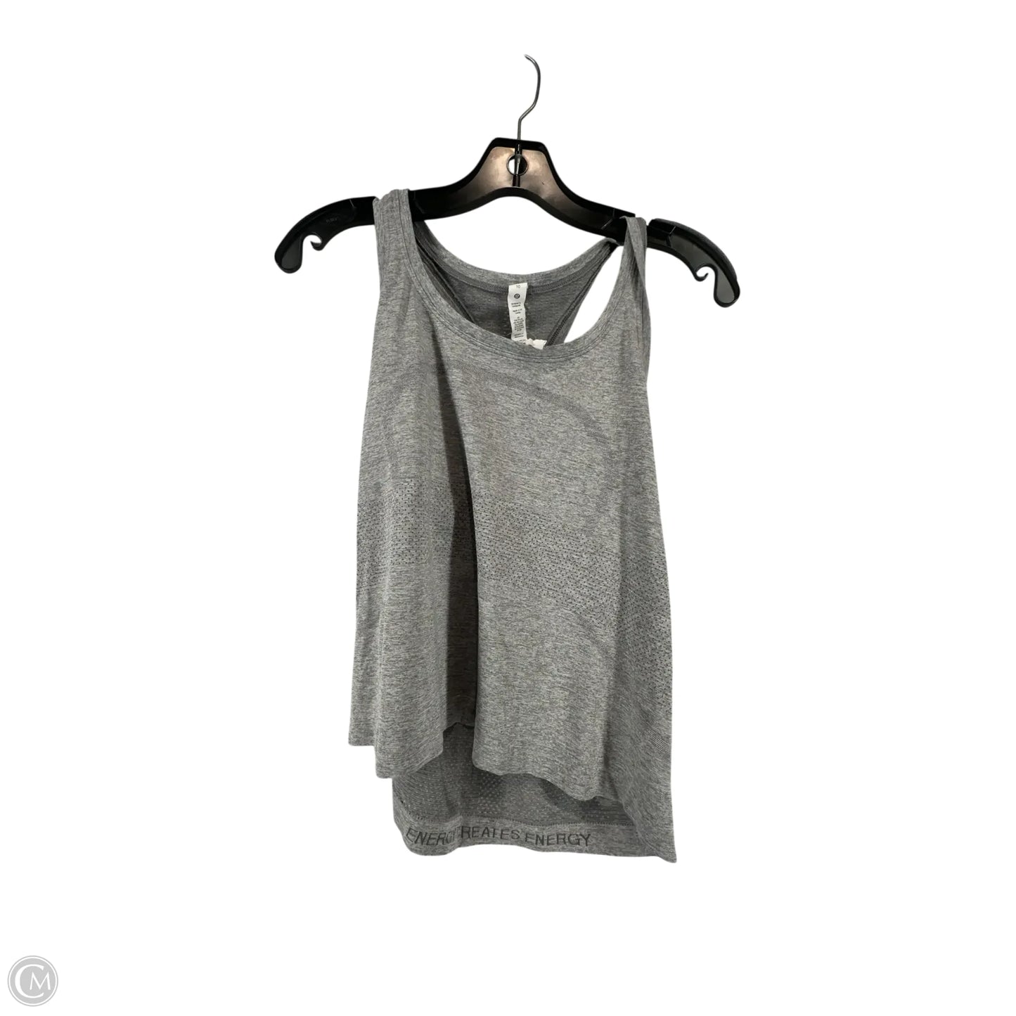 Athletic Tank Top By Lululemon In Grey, Size: M