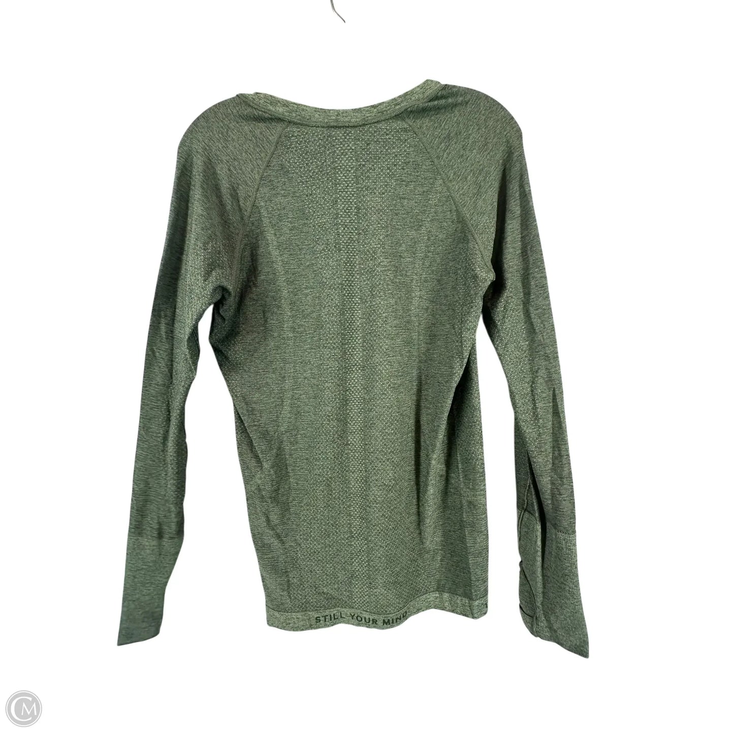Athletic Top Long Sleeve Crewneck By Lululemon In Green, Size: 10
