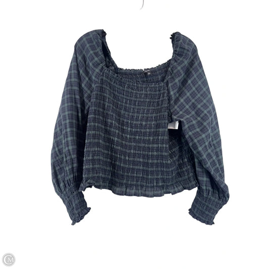 Top Long Sleeve By Madewell In Green, Size: L