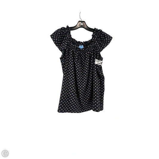 Top Sleeveless By Cece In Black & Blue, Size: M