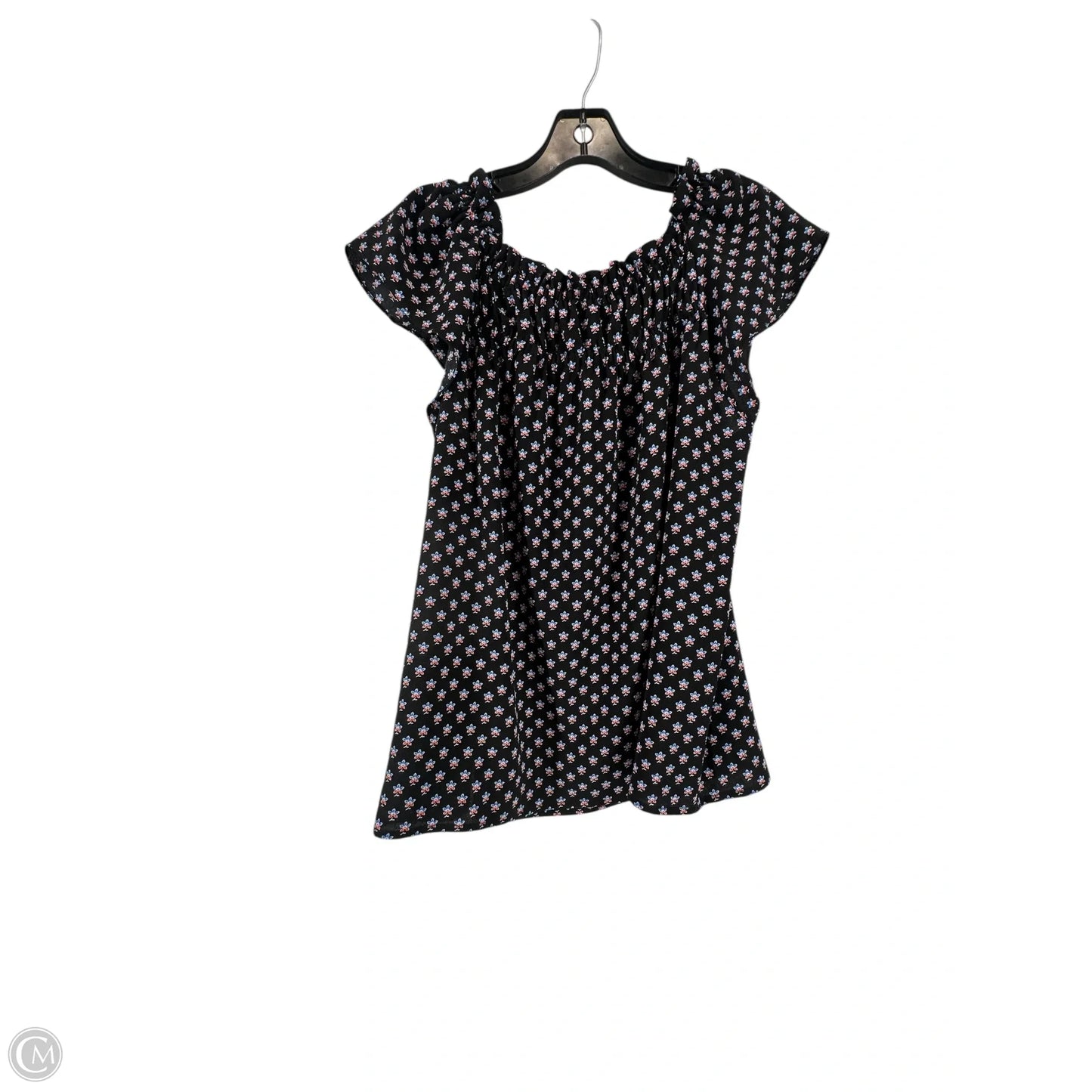 Top Sleeveless By Cece In Black & Blue, Size: M