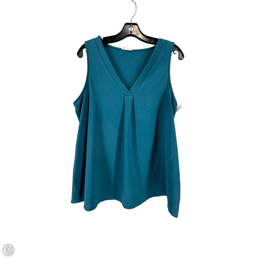 Top Sleeveless By Ee Some In Green, Size: L