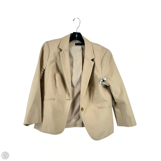 Blazer By Clothes Mentor In Tan, Size: L