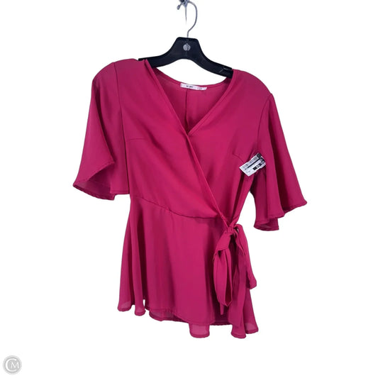 Top 3/4 Sleeve Basic By Mi Ami In Pink, Size: Xs