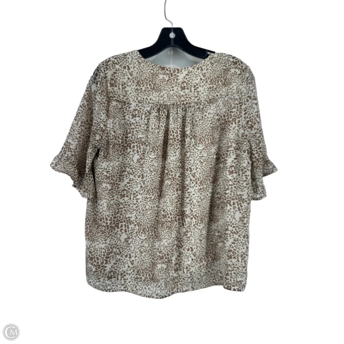 Top 3/4 Sleeve By Clothes Mentor In Animal Print, Size: M
