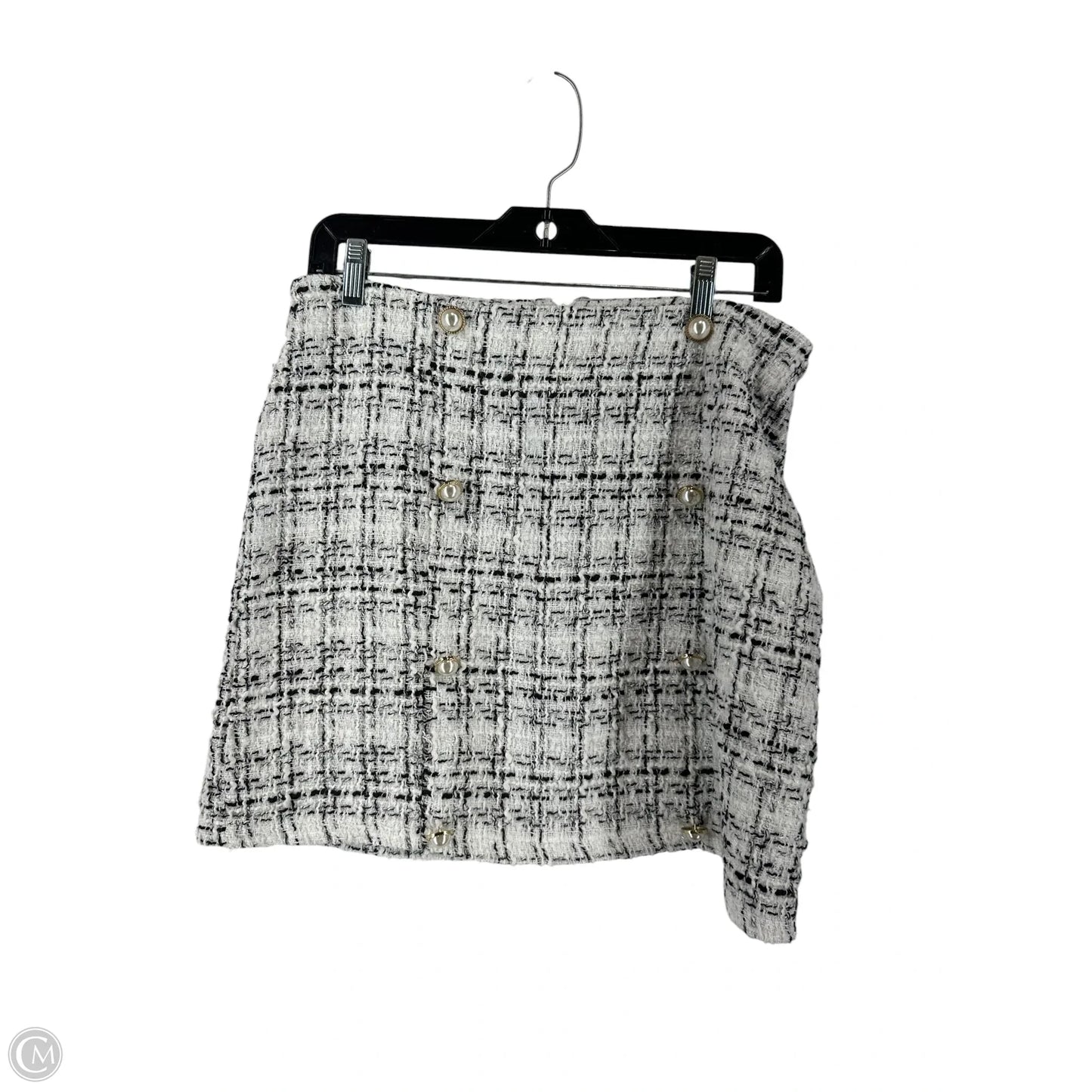 Skirt Mini & Short By Shein In Black & White, Size: L