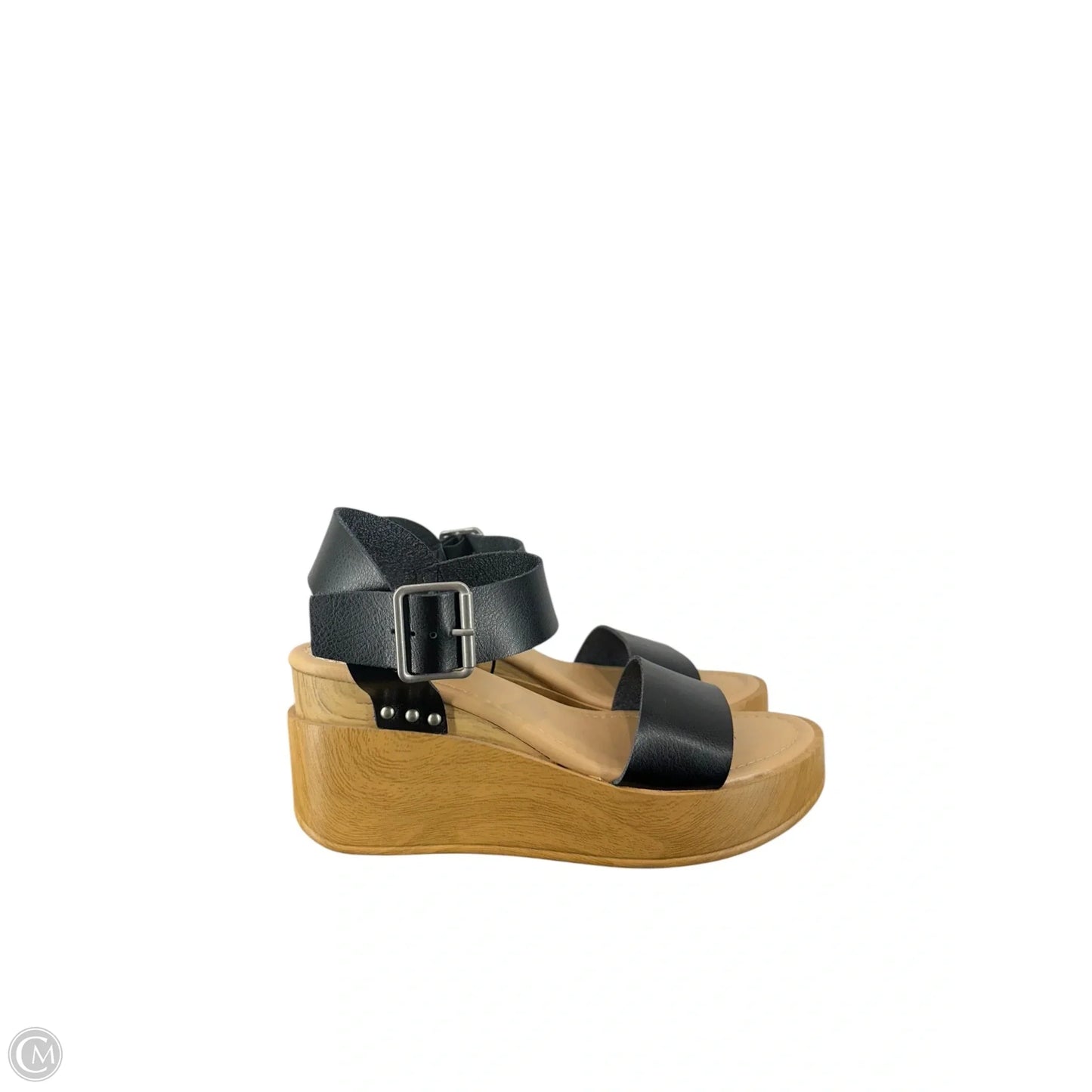 Sandals Heels Platform By Universal Thread In Black, Size: 8