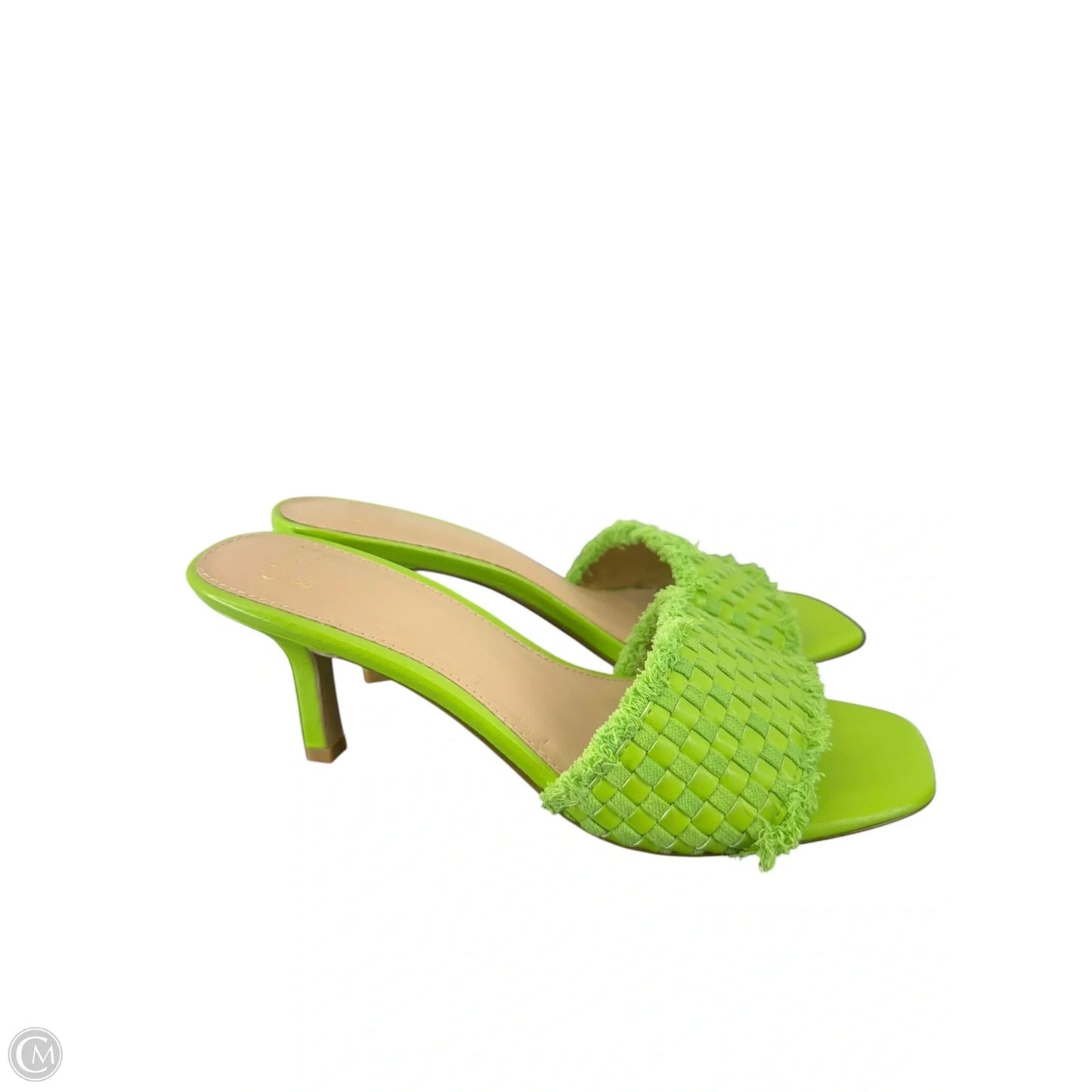 Sandals Heels Kitten By Crown And Ivy In Green, Size: 8.5