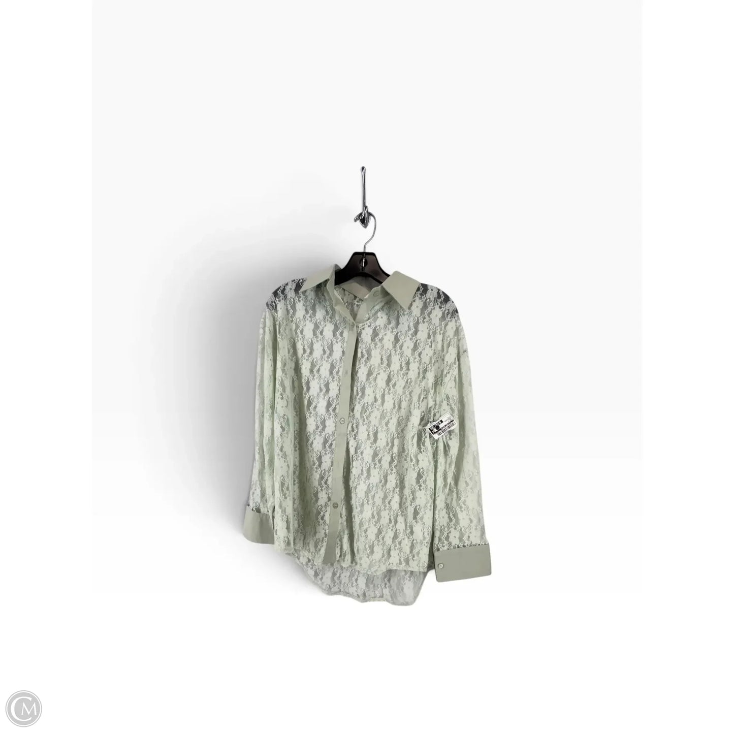 Top Long Sleeve By Clothes Mentor In Green, Size: L