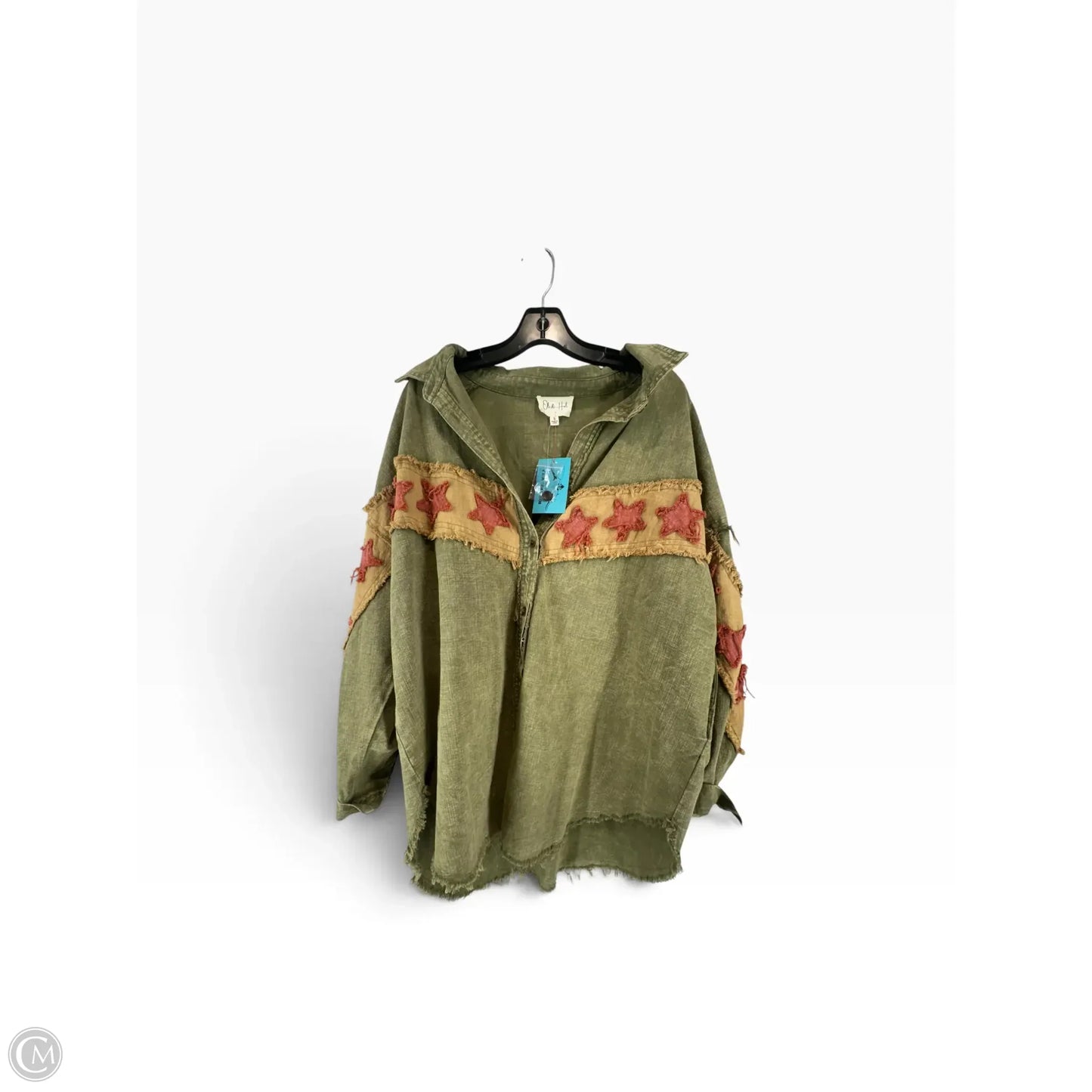 Top Long Sleeve By Oli & Hali In Green, Size: S