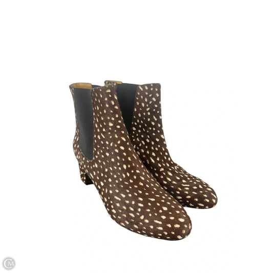 Boots Ankle Heels By J. Crew In Brown, Size: 10