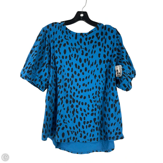 Top Short Sleeve By Chicos In Blue, Size: Xl