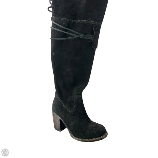 Boots Knee Heels By Freebird In Black, Size: 5.5