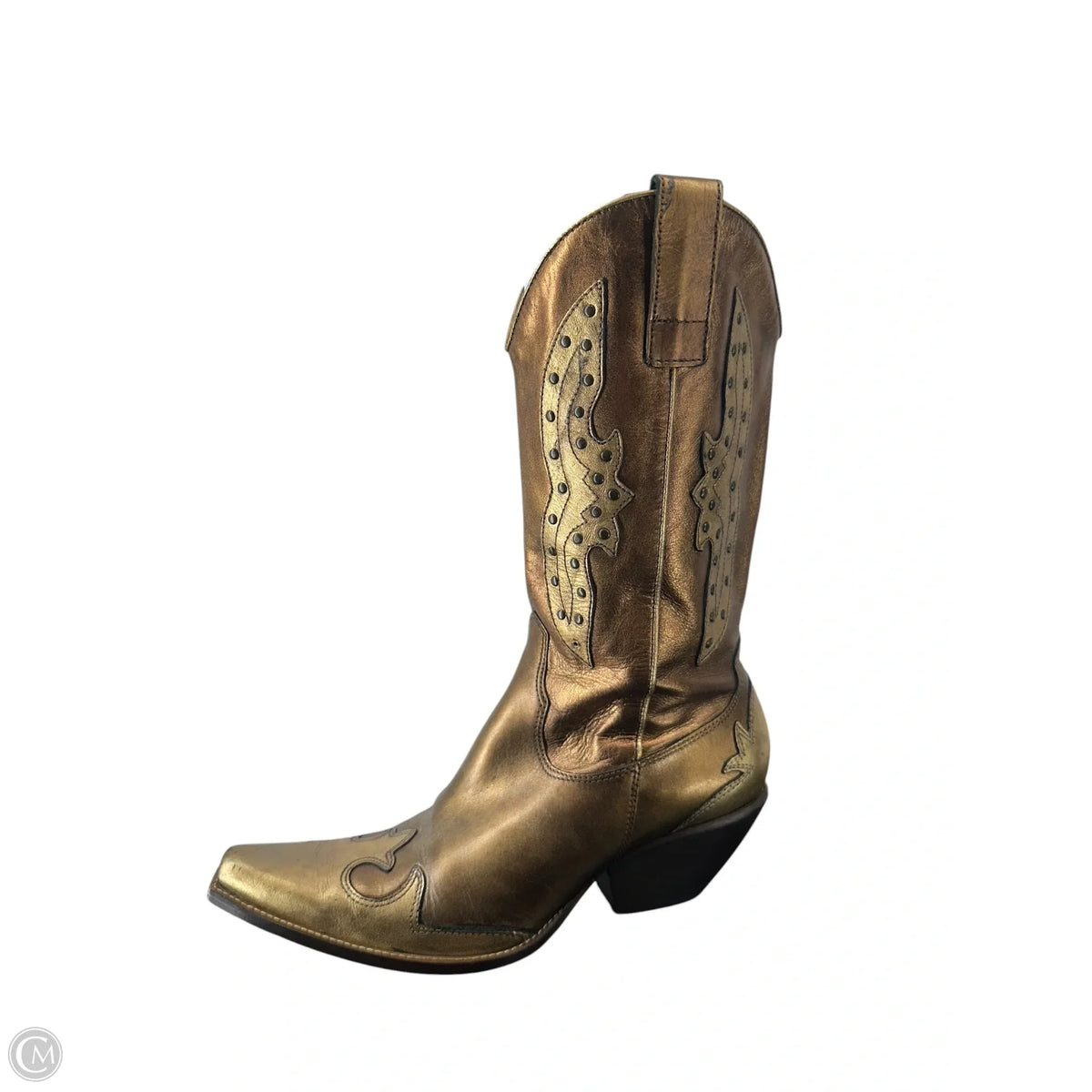 Boots Mid-calf Heels By Bcbg In Bronze, Size: 7.5