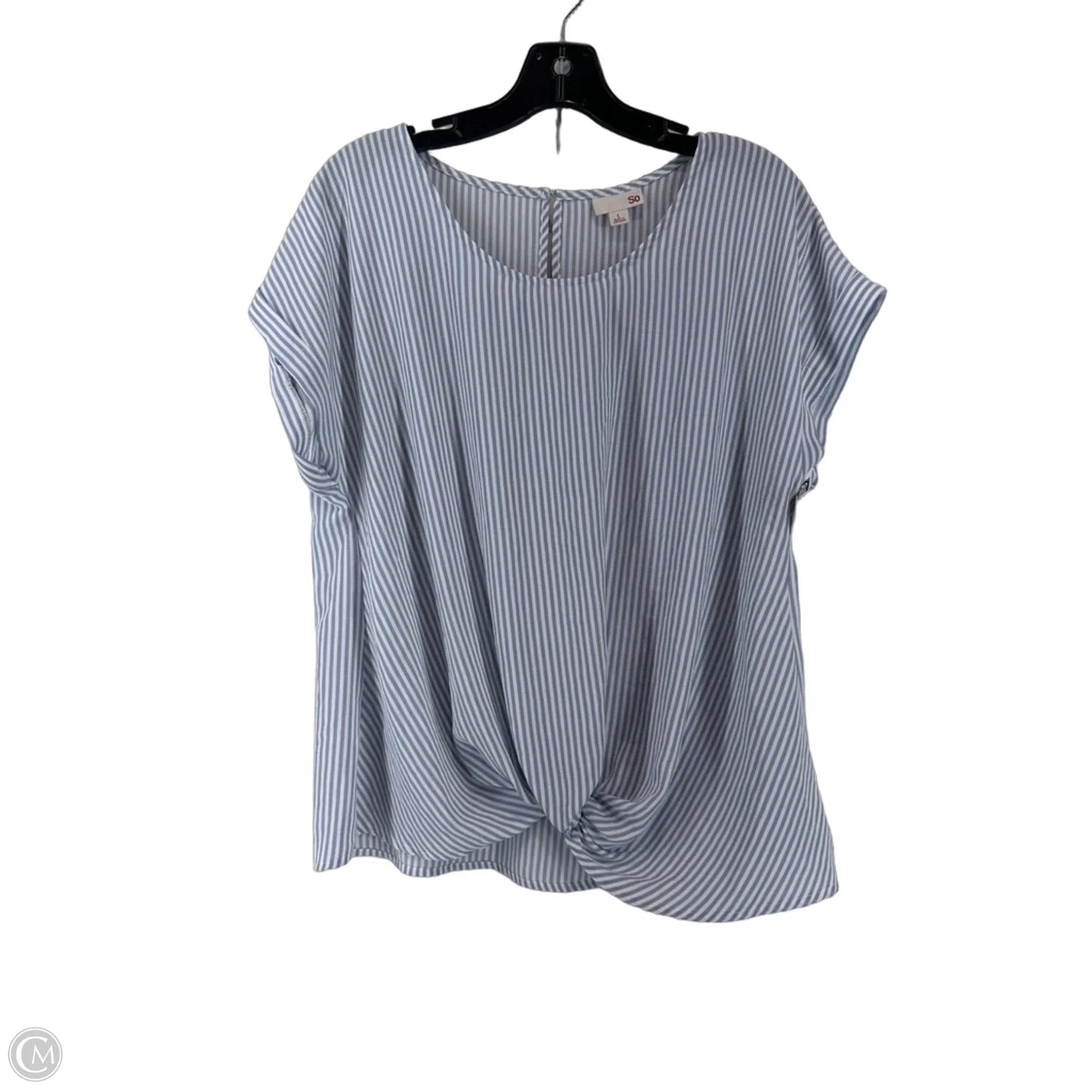 Top Short Sleeve By So In Striped Pattern, Size: L