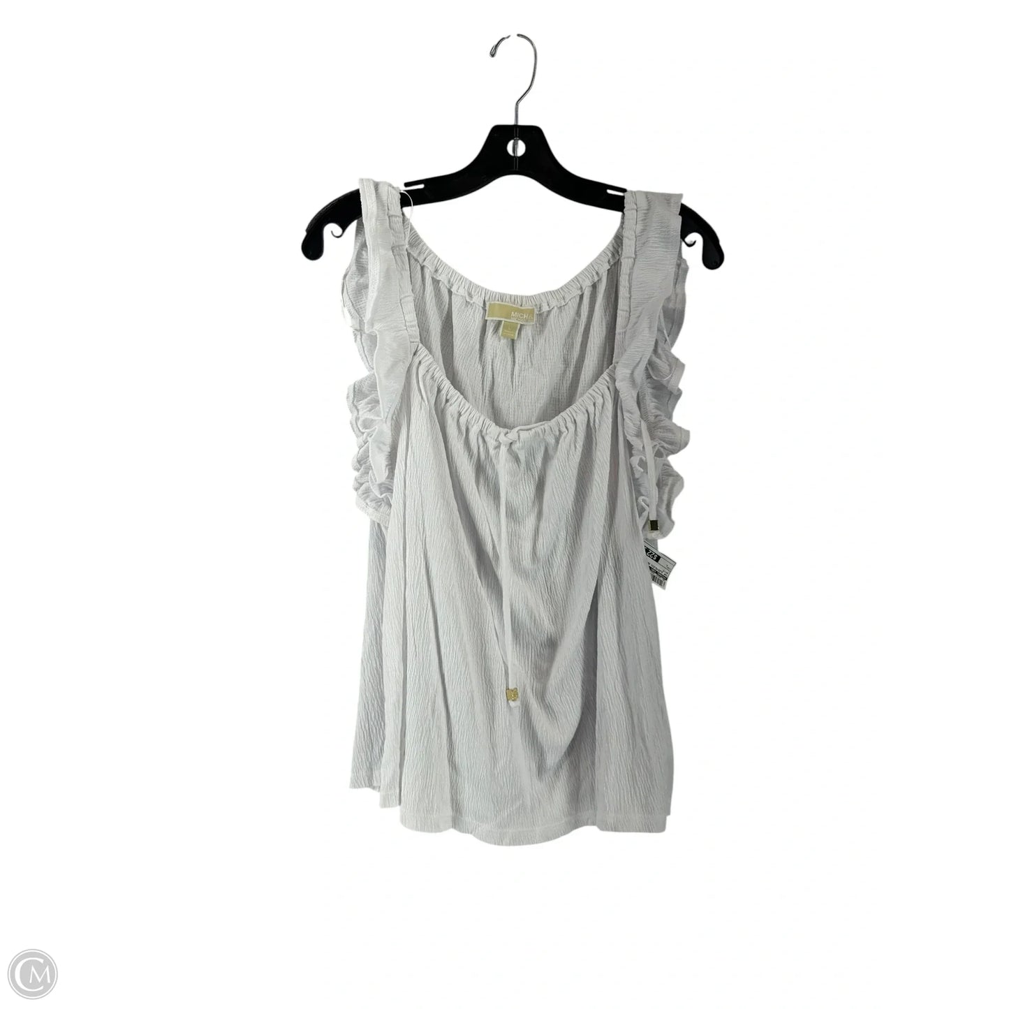 Top Sleeveless Designer By Michael Kors In White, Size: L