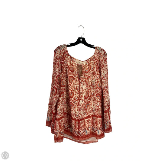 Top Long Sleeve Designer By Tory Burch In Red, Size: 14