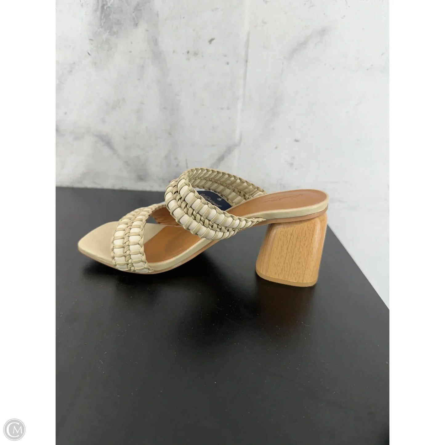 Sandals Heels Block By Universal Thread In Beige, Size: 7.5