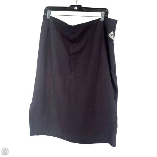 Skirt Midi By Nine West In Black, Size: Xl