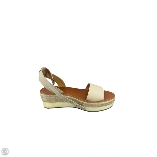 Sandals Heels Platform By Lucky Brand In Cream, Size: 7.5