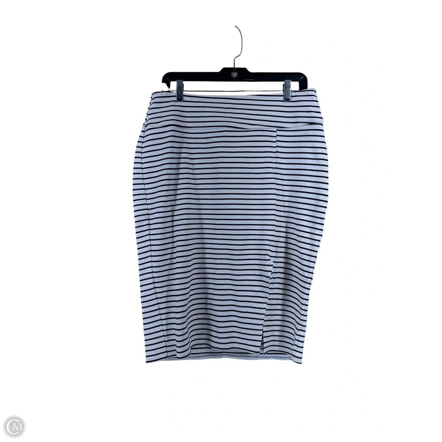 Skirt Midi By Worthington In Striped Pattern, Size: M