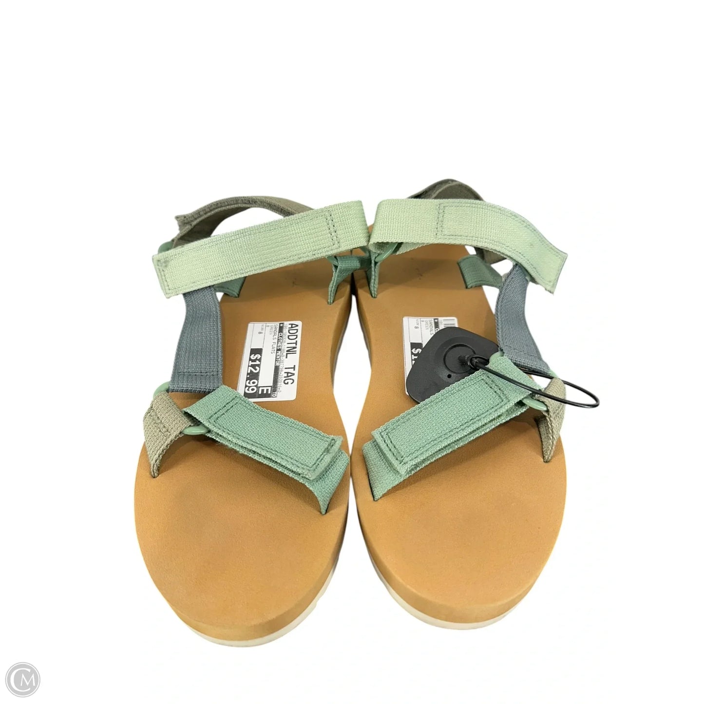 Sandals Flats By Clothes Mentor In Green, Size: 8