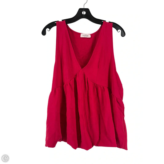 Top Sleeveless By Kaileigh In Pink, Size: 2x