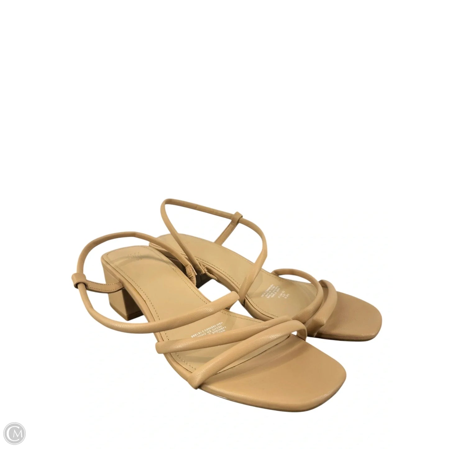 Sandals Heels Block By H&m In Beige, Size: 8