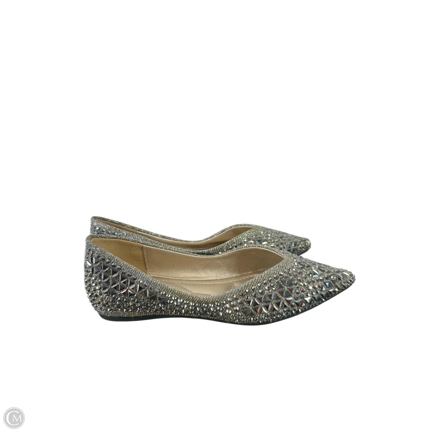 Shoes Flats By Clothes Mentor In Gold & Silver, Size: 6.5