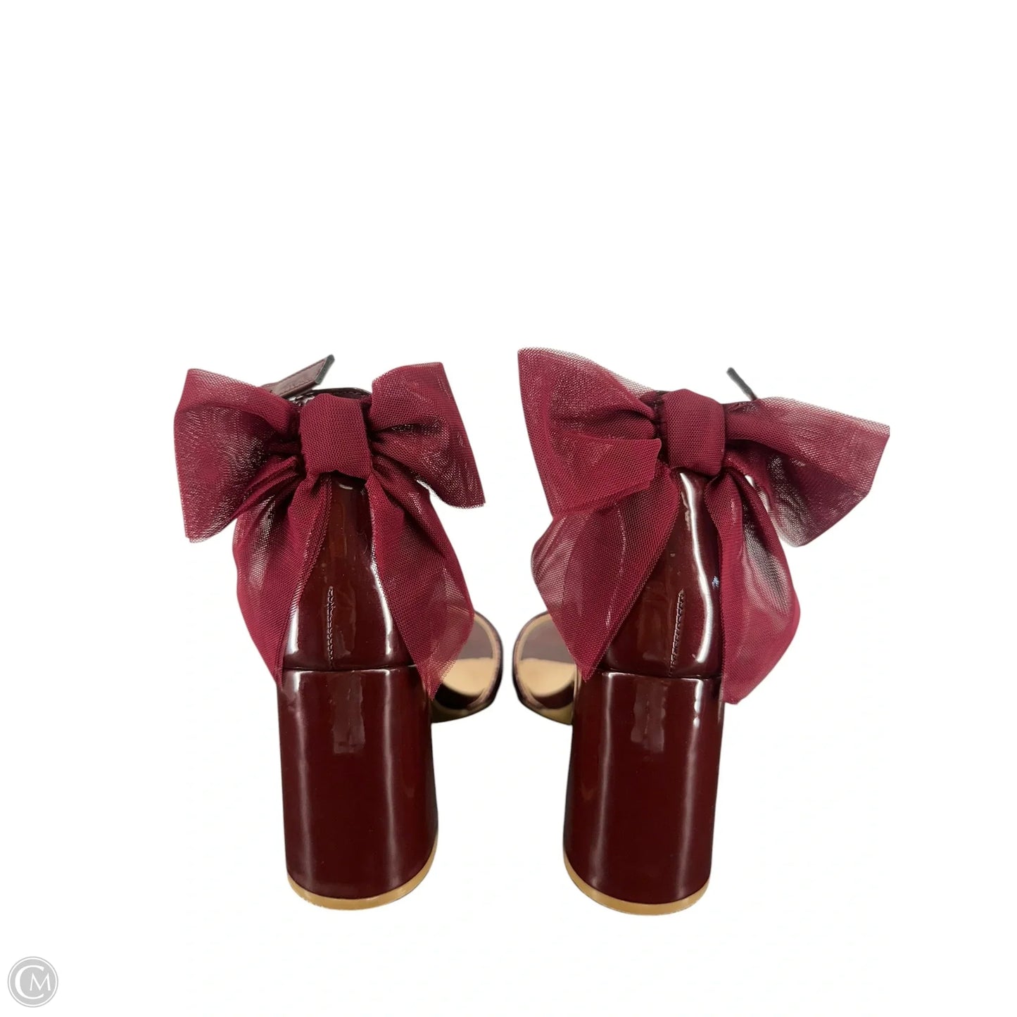 Sandals Heels Block By Sugar In Maroon, Size: 7.5