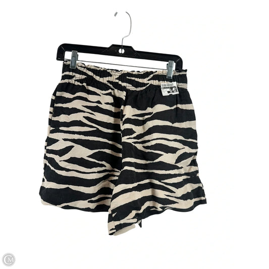 Shorts By H&m In Black & Cream, Size: S