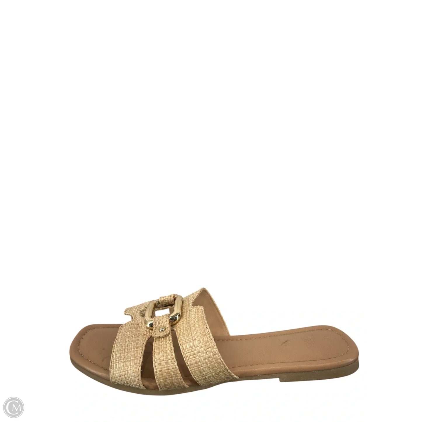 Sandals Flats By Time And Tru In Gold, Size: 11