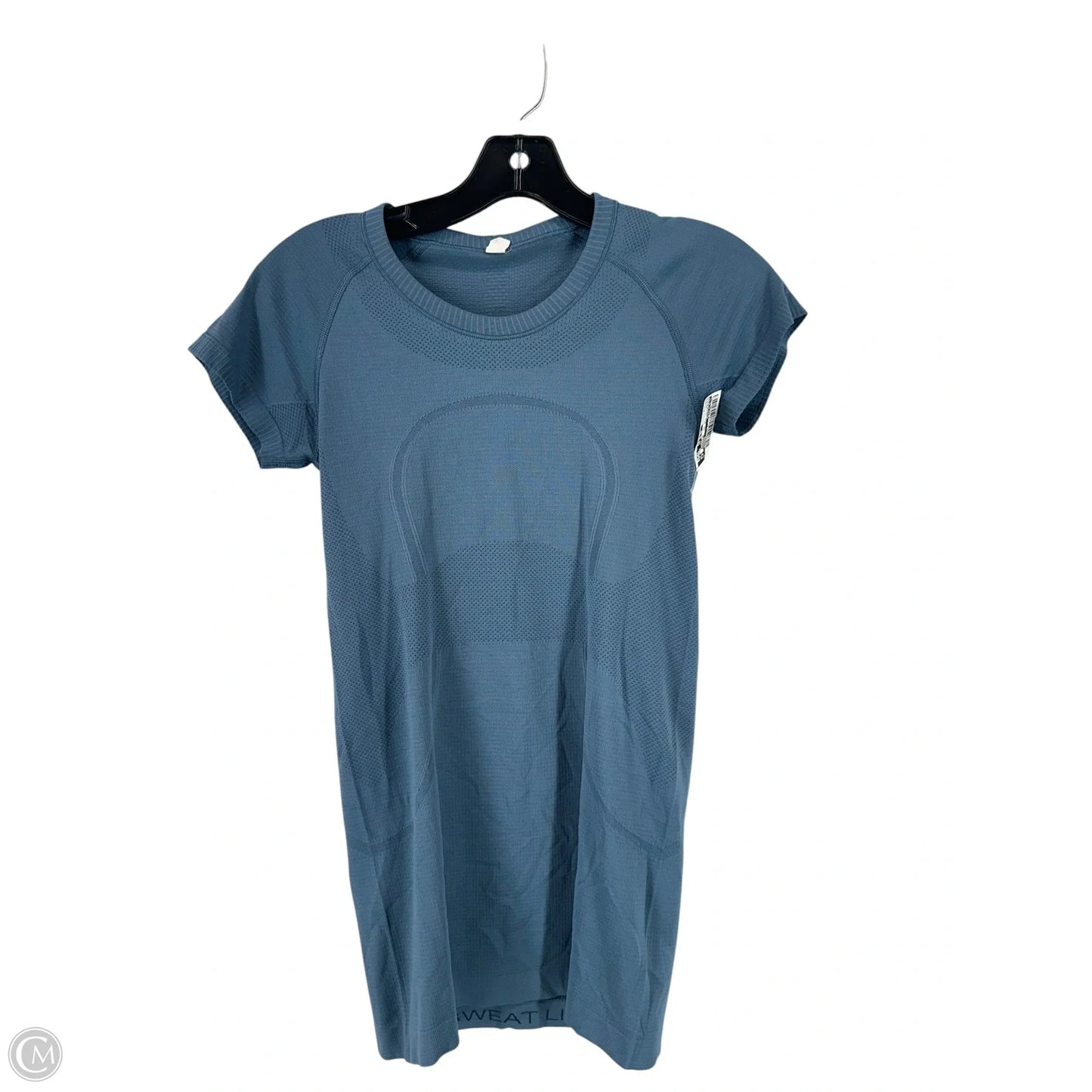 Athletic Top Short Sleeve By Lululemon In Blue, Size: 6