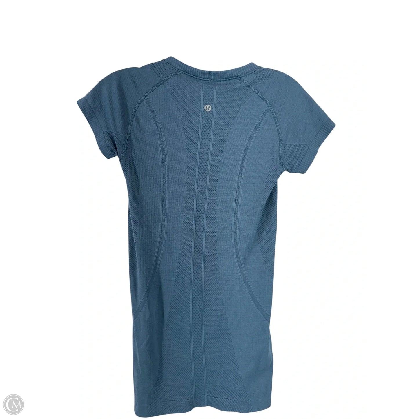 Athletic Top Short Sleeve By Lululemon In Blue, Size: 6